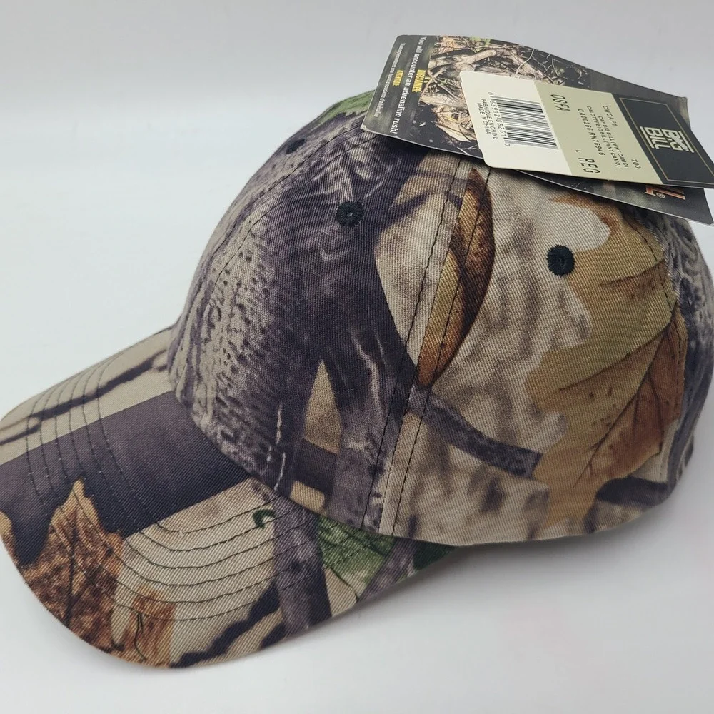 Big Bill Hat Adjustable Camo Beige Blank Hunting Outdoors Wood'n Trail Dad Men